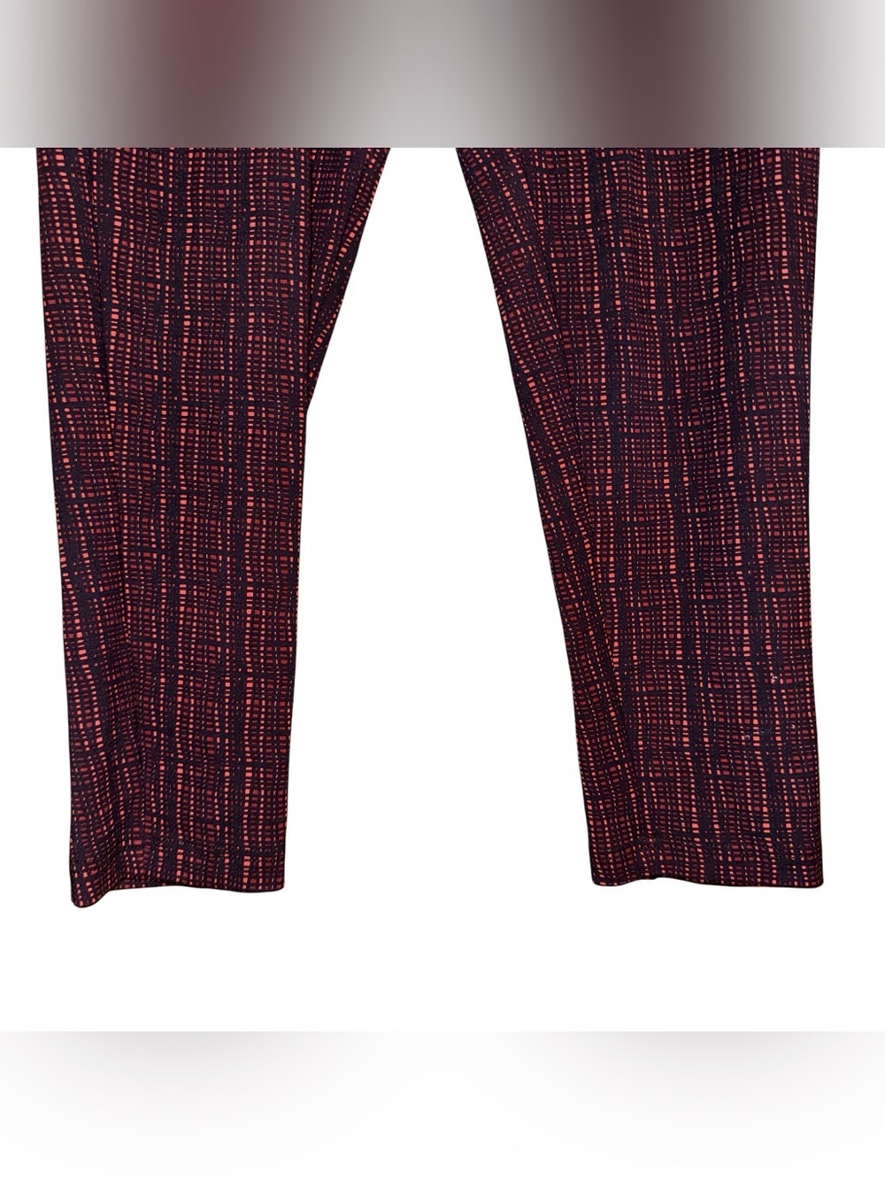 BETABRAND Journey 6 Pocket Skinny Dress Pants Neo Plaid Black Red Size LP - Picture 8 of 16